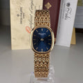 1997 Patek Philippe Ladies Ref 4764\001 Golden Ellipse 18k Gold Factory Blue Dial with Box and Papers