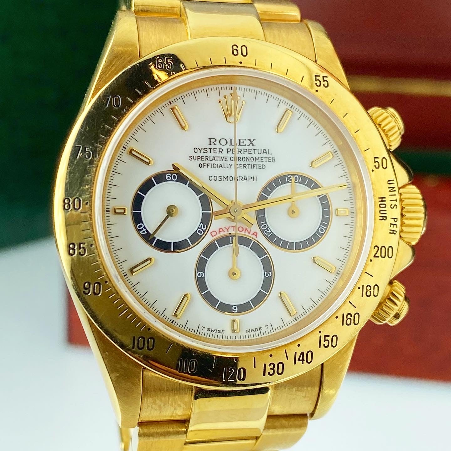 Vintage Rolex Daytona 16528 Porcelain Floating Dial 18k zenith 1988 R Serial