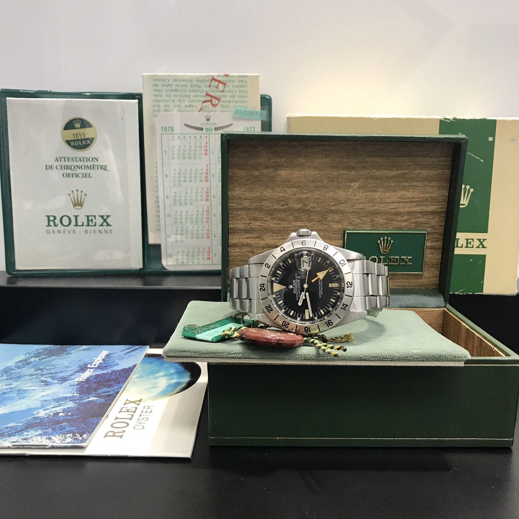 Rolex EXPLORER II 1655 STEVE McQUEEN 4M SERIAL 1976 Full Set Paper
