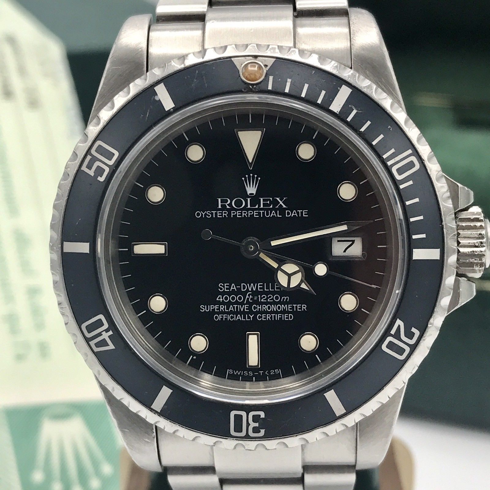 Rolex 16660 Sea-Dweller transitional Model Box Papers Unpolished