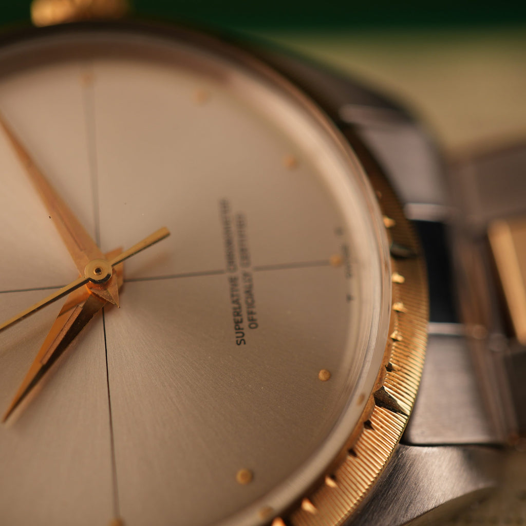 1964 NOS Rolex Oyster Perpetual Zephyr 1008 New Old Stock Steel and Yellow Gold Full Set