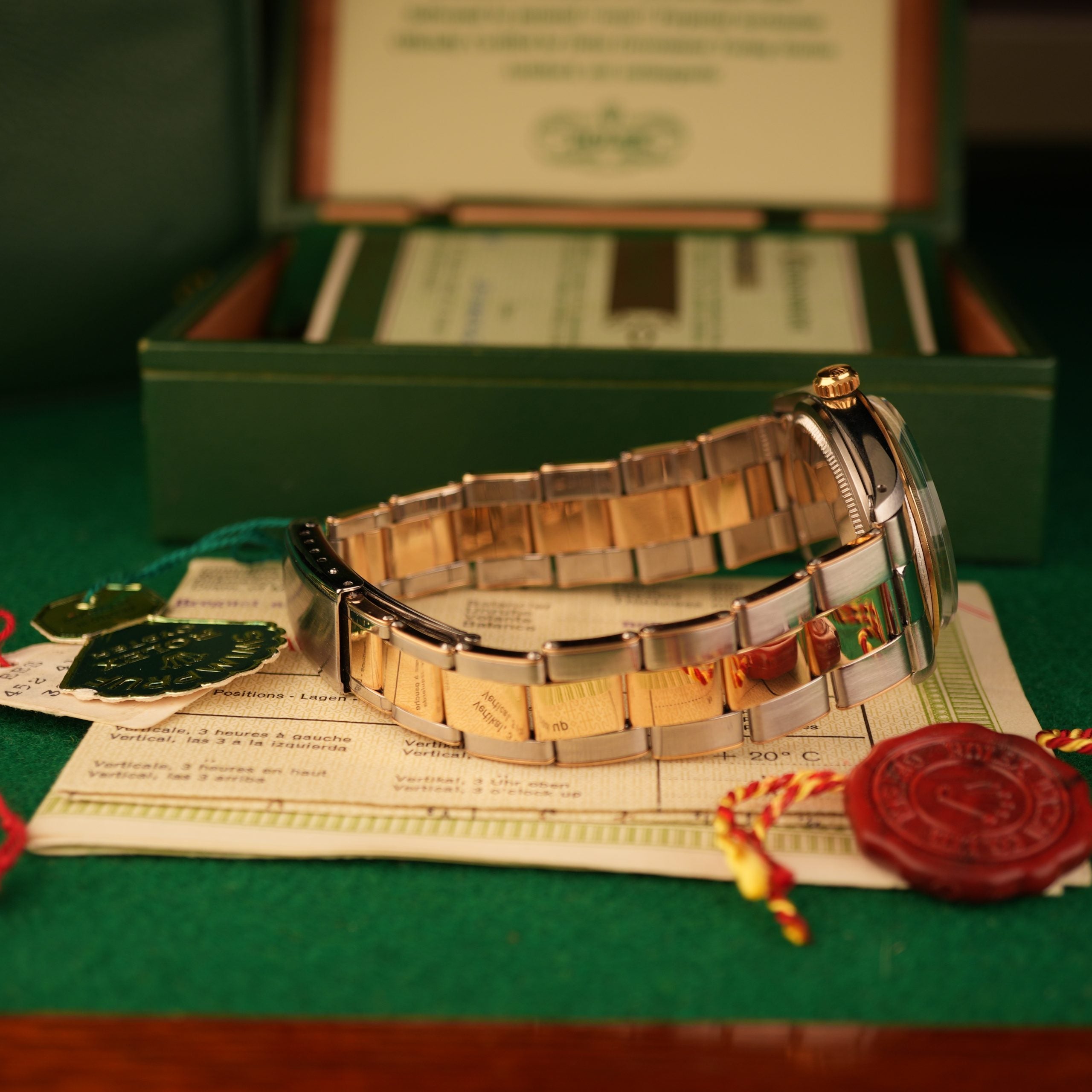 1964 NOS Rolex Oyster Perpetual Zephyr 1008 New Old Stock Steel and Yellow Gold Full Set