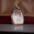 1938 Rolex 1645 Prince Imperial Doctor’s Rose Gold and Steel Pendant Watch Three Tone Dial “Especially Accurate” with Box and Chain