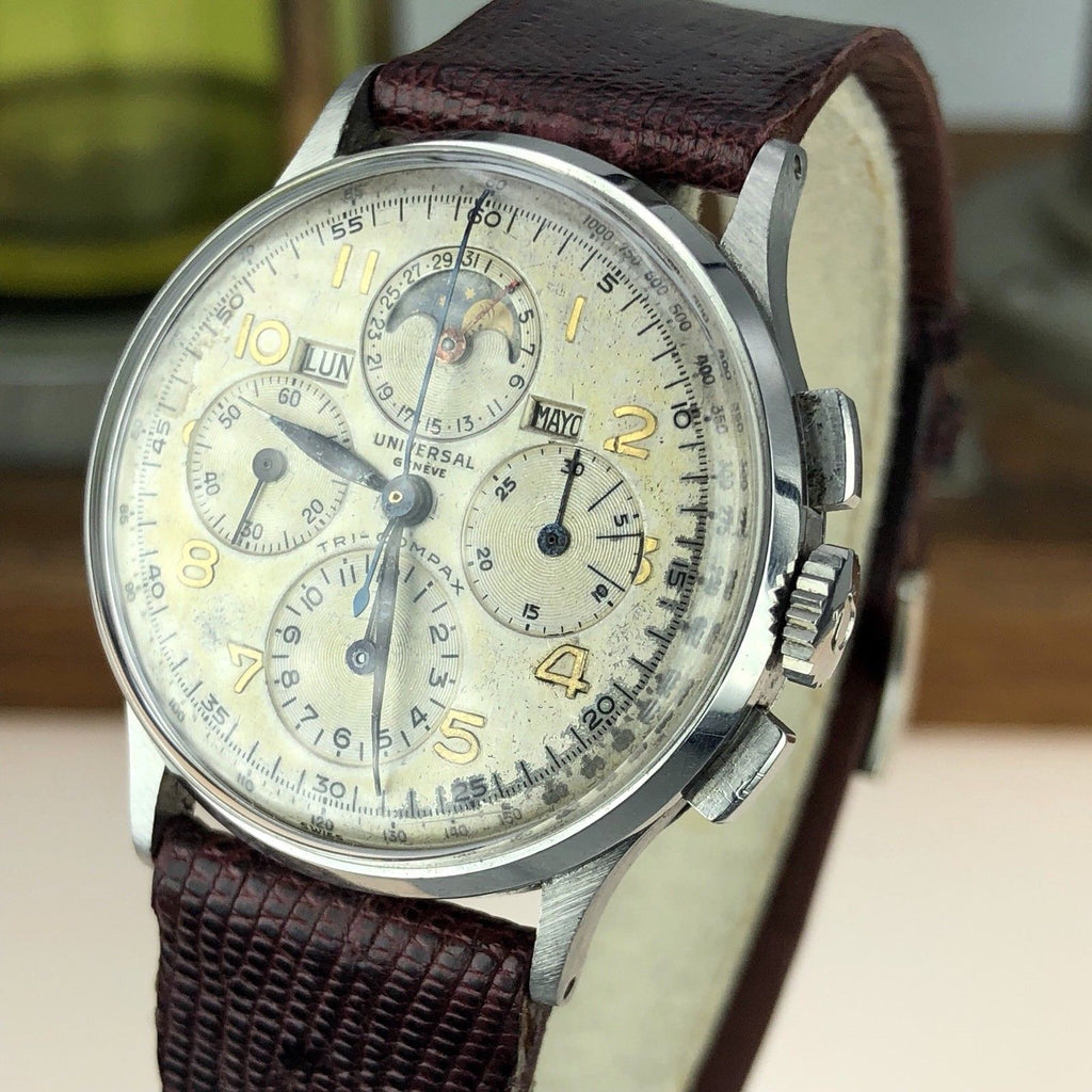 1940’s Vintage Universal Geneve Tri-Compax Ref. 22279 Cal. 481 Untouched Dial