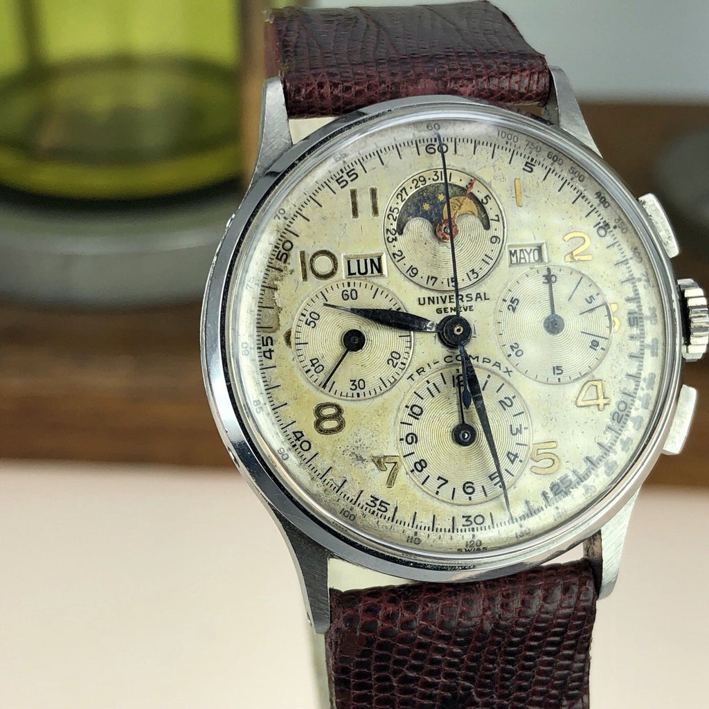1940’s Vintage Universal Geneve Tri-Compax Ref. 22279 Cal. 481 Untouched Dial