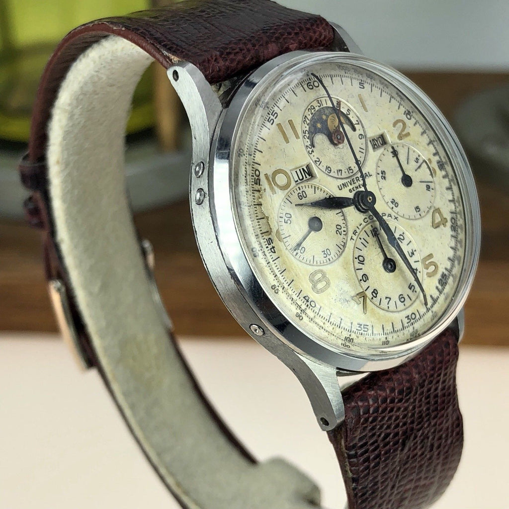 1940’s Vintage Universal Geneve Tri-Compax Ref. 22279 Cal. 481 Untouched Dial