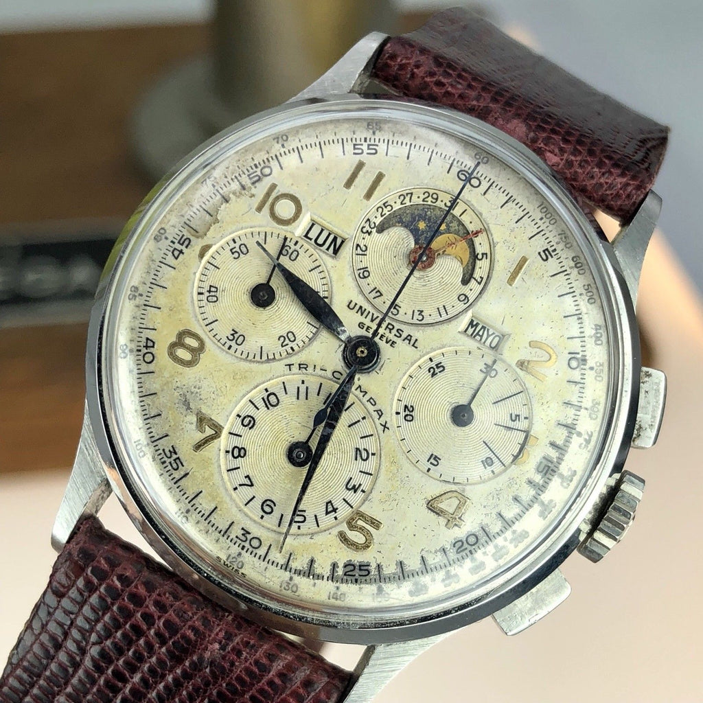 1940’s Vintage Universal Geneve Tri-Compax Ref. 22279 Cal. 481 Untouched Dial