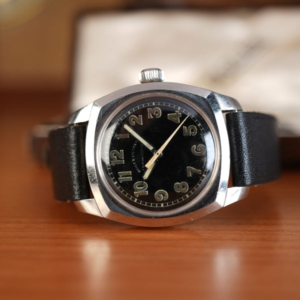 1941 Rolex 3139 Oyster Army Chronometer Black Gilt Dial with Box