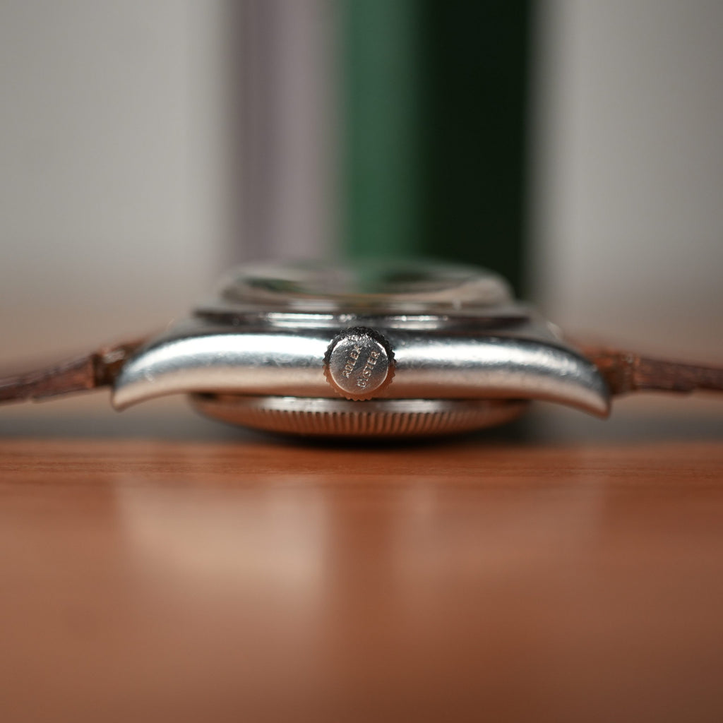 1941 Rolex Oyster Perpetual 2940 Bubbleback Full Tropical Brown Caramel Gilt Dial