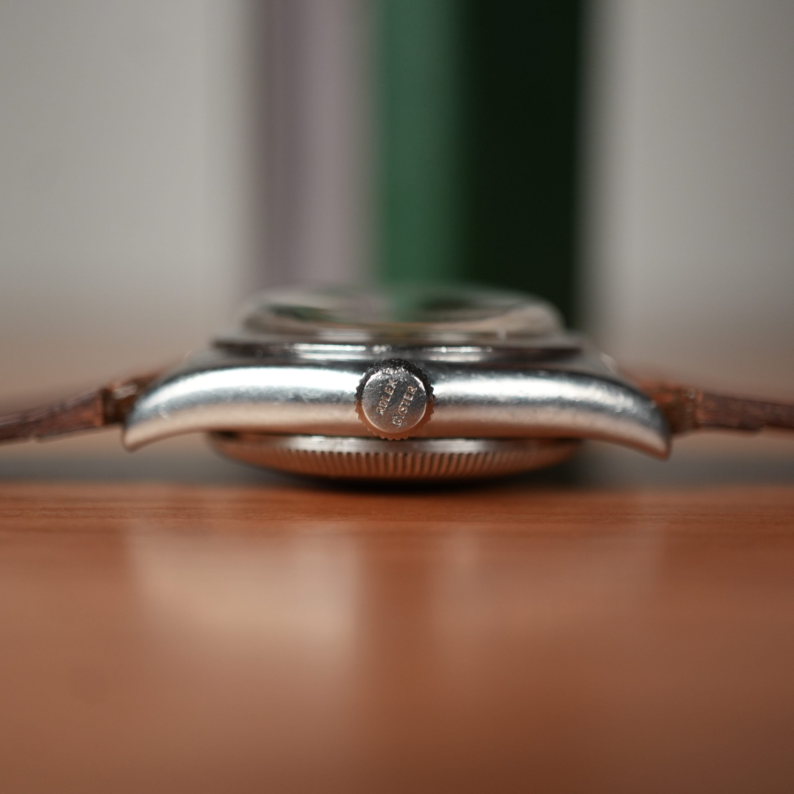 1941 Rolex Oyster Perpetual 2940 Bubbleback Full Tropical Brown Caramel Gilt Dial