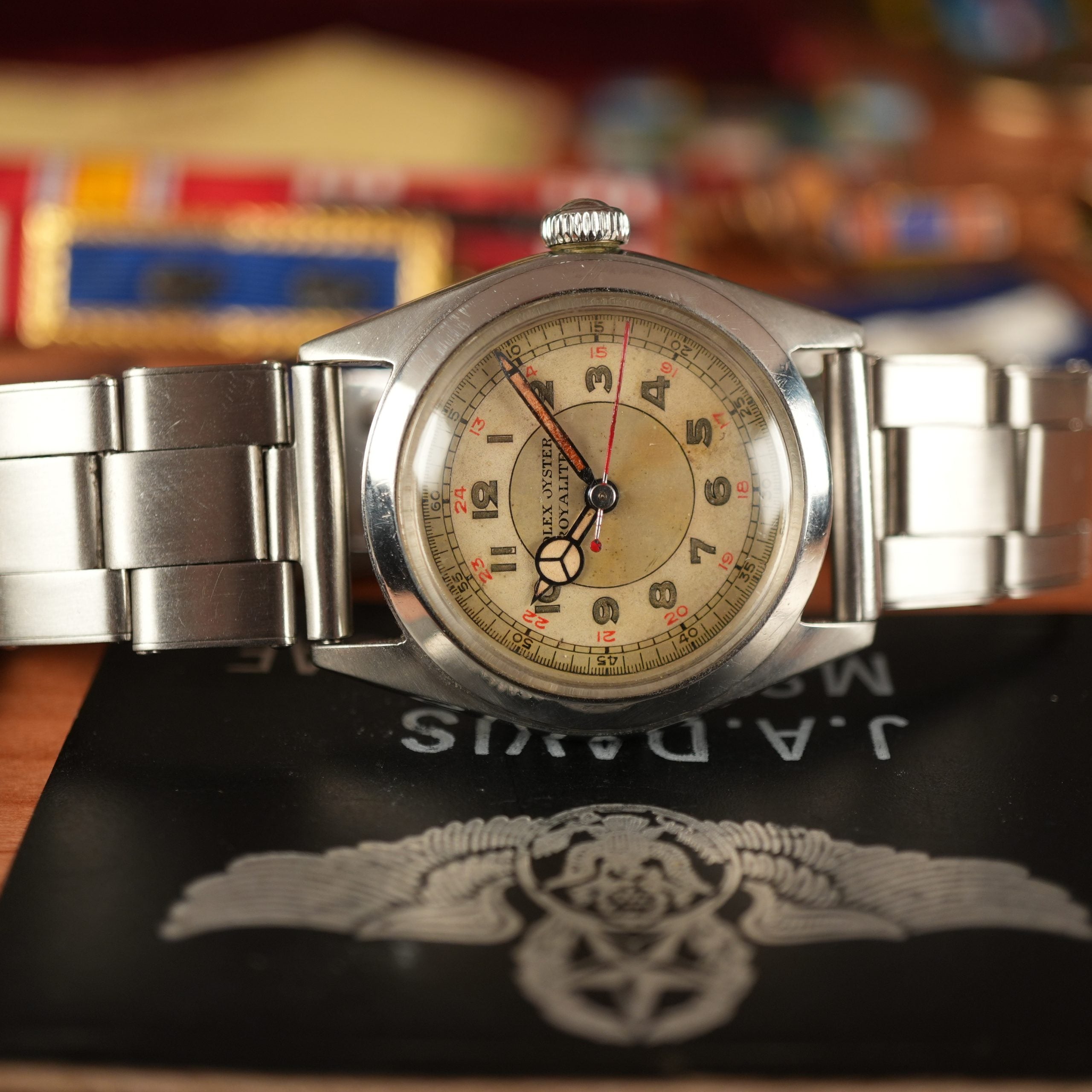 1942 Rolex Oyster Royalite 4220 USAF Army Provenance Pilot Dial Box and Papers