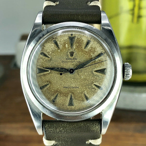 1950 Vintage Rolex Oyster Perpetual 6098 Everest Explorer Radium Tropical Dial