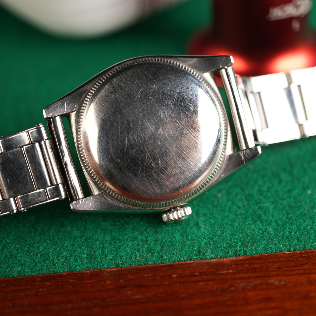 1950 Rolex Oyster Perpetual Bubble Back Ref 6050 with Original Gay Frères Stretch Rivet Bracelet