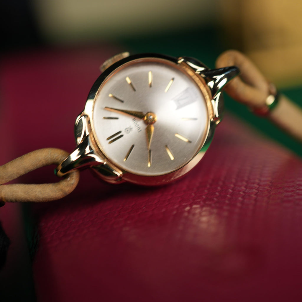 1950’s Rolex Tudor Ref. 577 Ladies Watch New Old Stock Manual Wind Gold Plated Original Box and Stickers