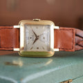 1951 Rolex Precision 4663 Bubbleback Square 18K Gold Factory Dial