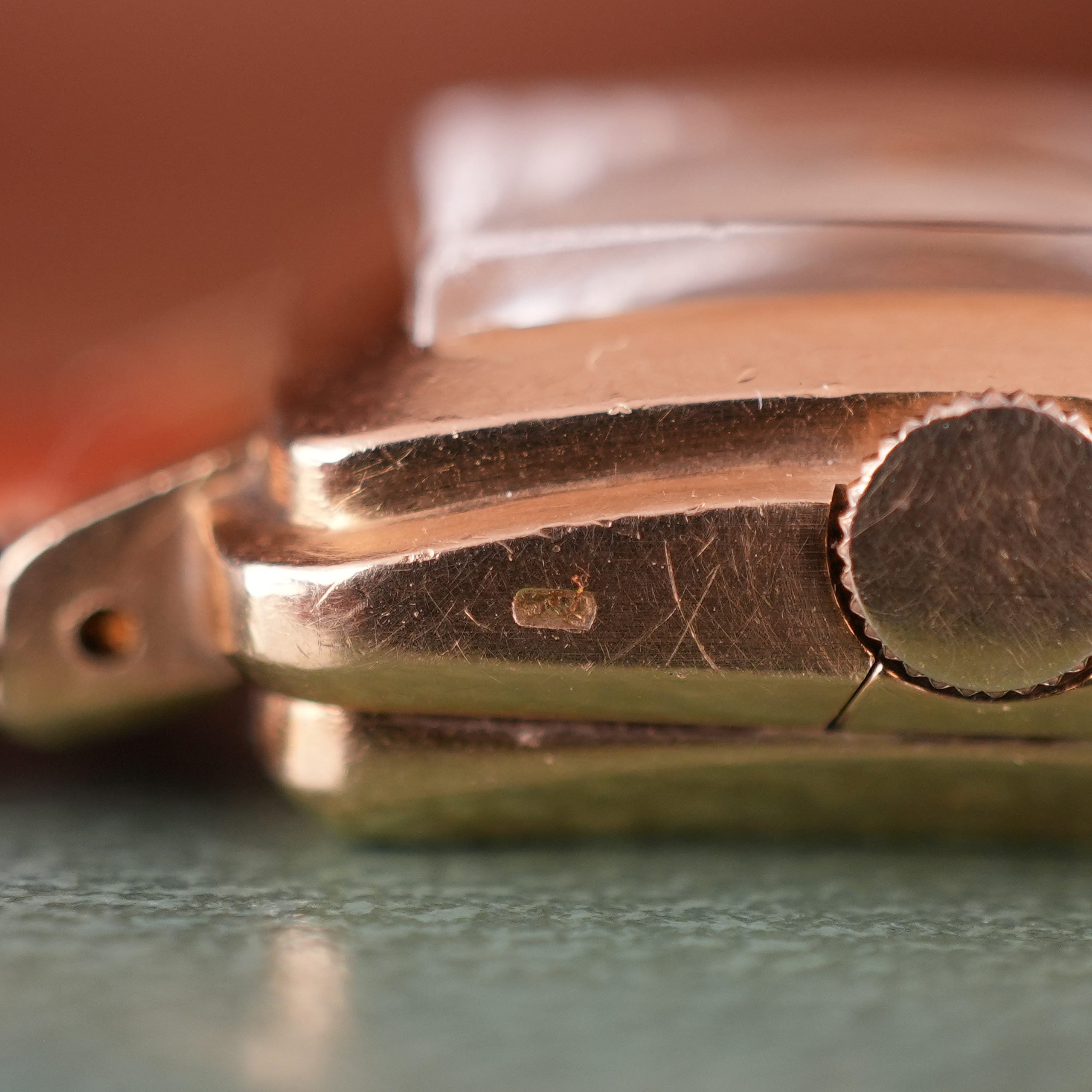 1951 Rolex Precision 4663 Bubbleback Square 18K Gold Factory Dial