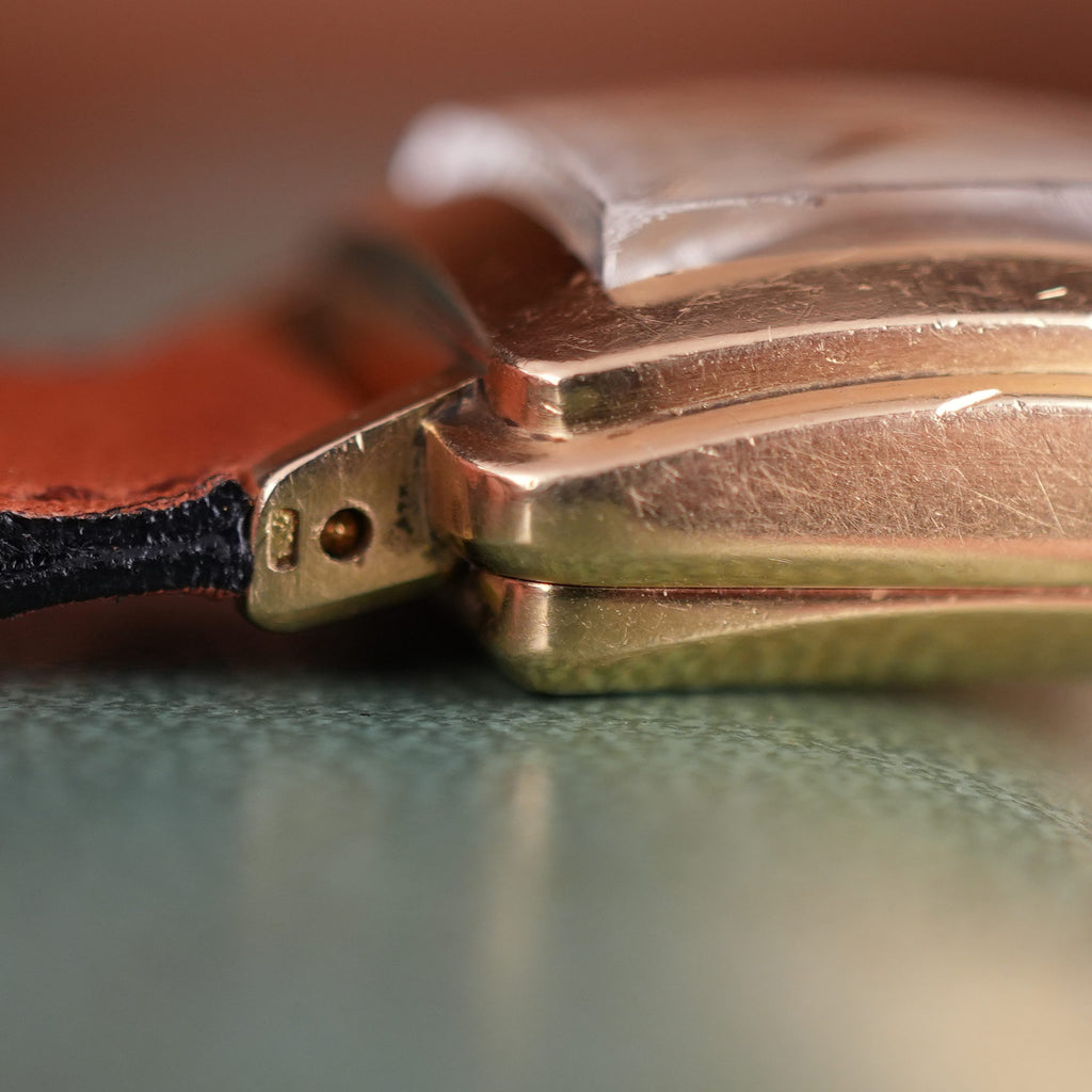 1951 Rolex Precision 4663 Bubbleback Square 18K Gold Factory Dial