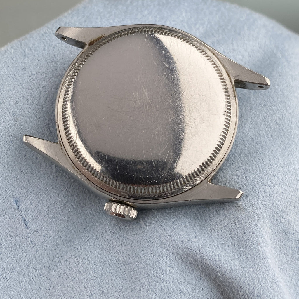 1952 Vintage Rolex Oyster Perpetual 6107 Big Bubble back Waffle teardrop Rare Dial