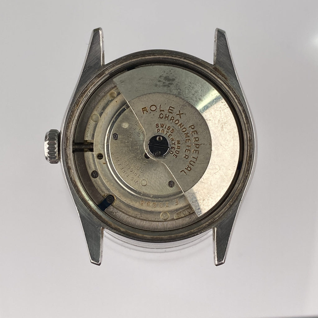 1952 Vintage Rolex Oyster Perpetual 6107 Big Bubble back Waffle teardrop Rare Dial
