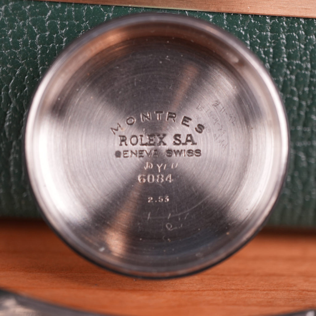 1953 Rolex Oyster Perpetual 6084 Very Early Production with Rare Diamond Shaped Marker Radium Factory Dial