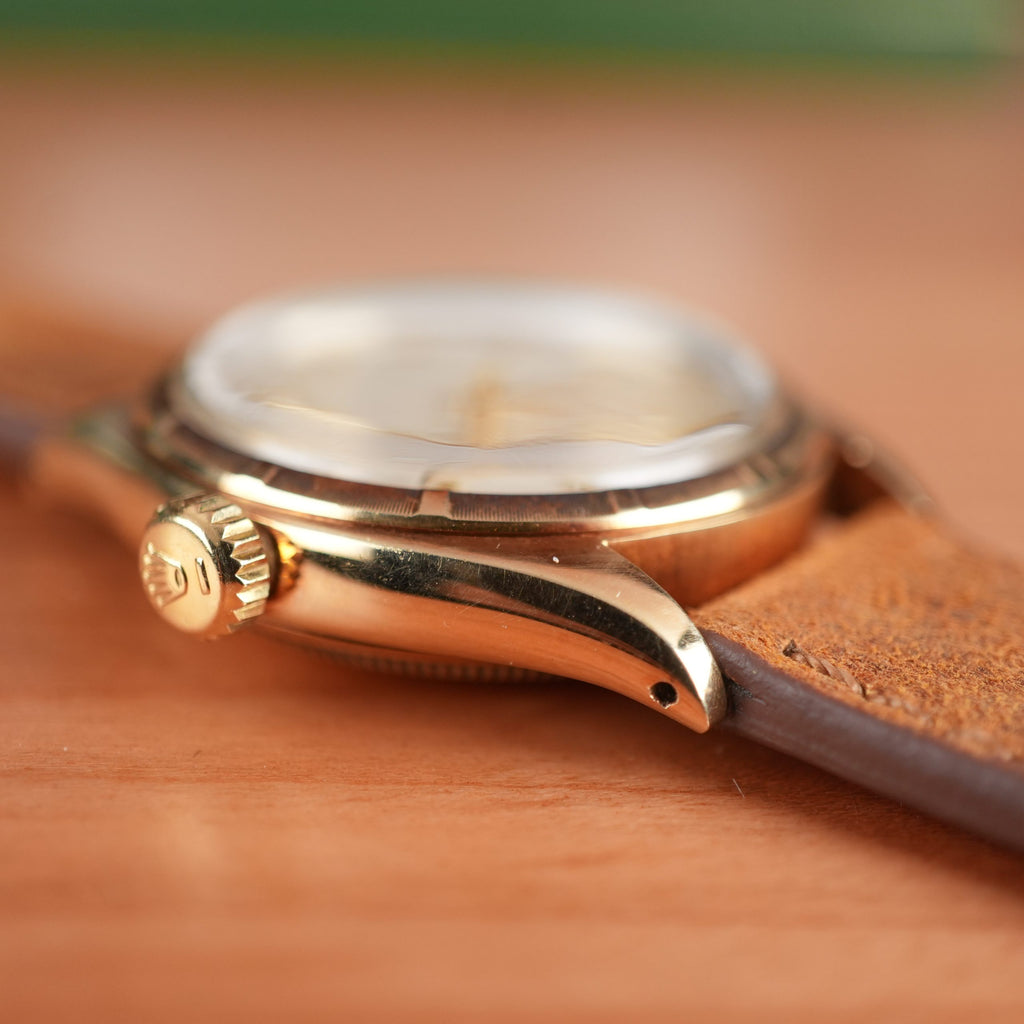 1953 Rolex Oyster Perpetual 6085 14k Yellow Gold Unpolished With Box