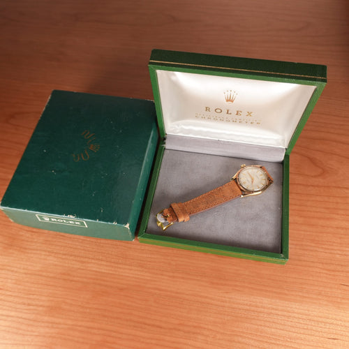 1953 Rolex Oyster Perpetual 6085 14k Yellow Gold Unpolished With Box