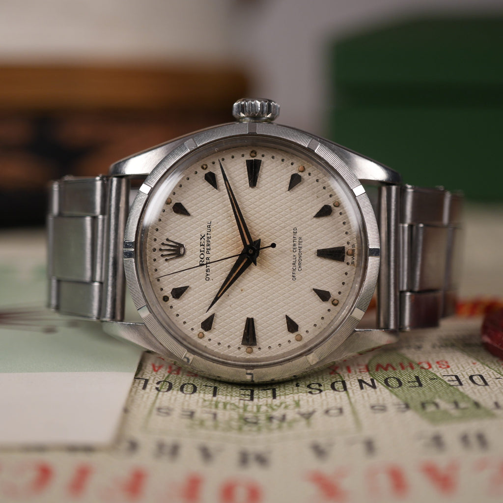 1953 Rolex Oyster Perpetual 6285 Unpolished Waffle Dial US Army Provenance Box and papers Gifted by Shah Of Iran