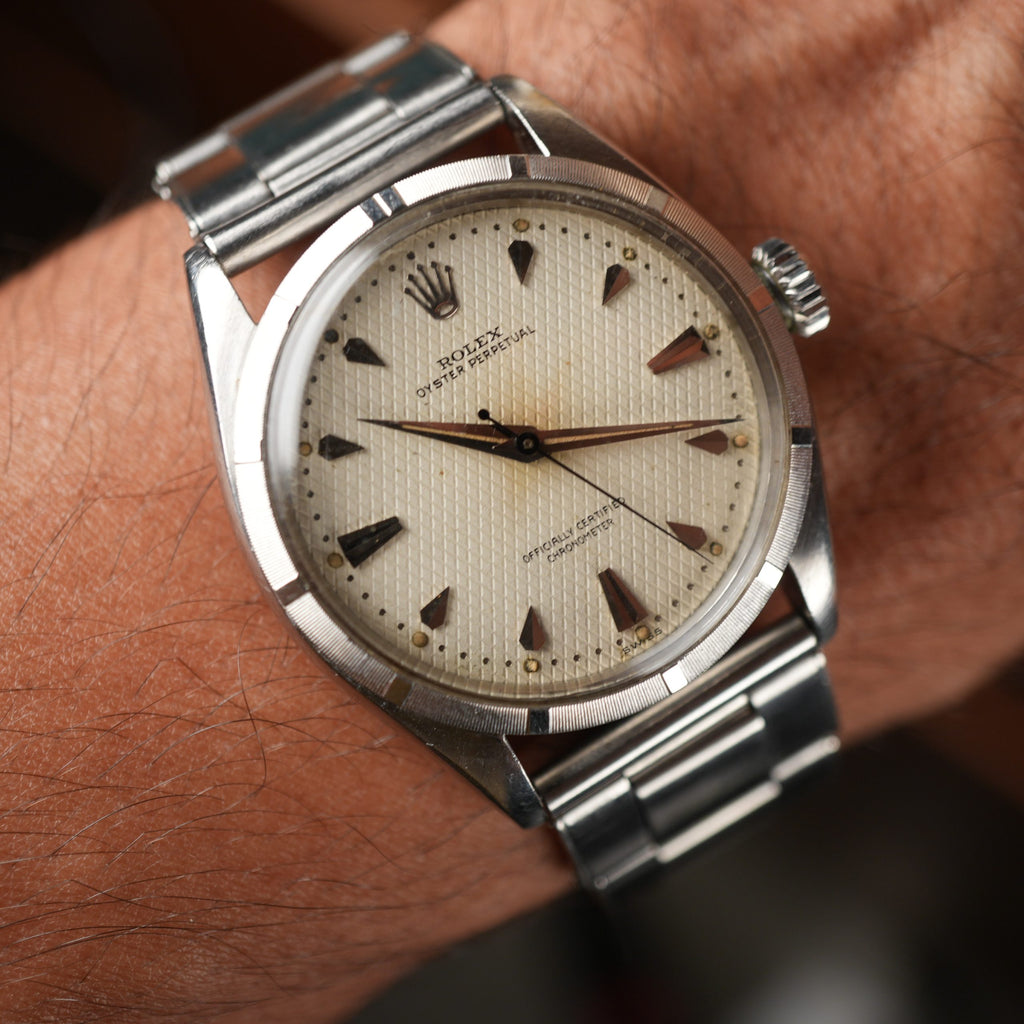 1953 Rolex Oyster Perpetual 6285 Unpolished Waffle Dial US Army Provenance Box and papers Gifted by Shah Of Iran