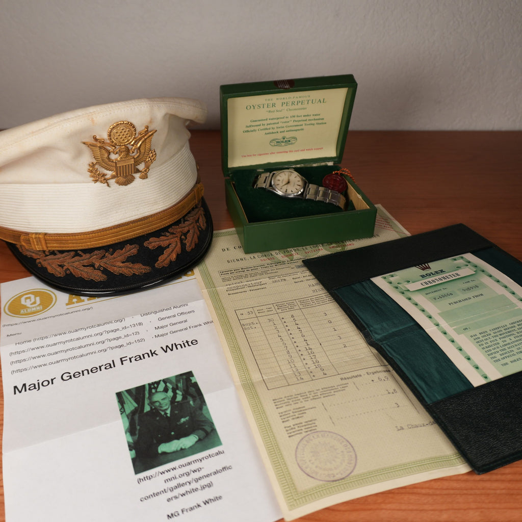 1953 Rolex Oyster Perpetual 6285 Unpolished Waffle Dial US Army Provenance Box and papers Gifted by Shah Of Iran