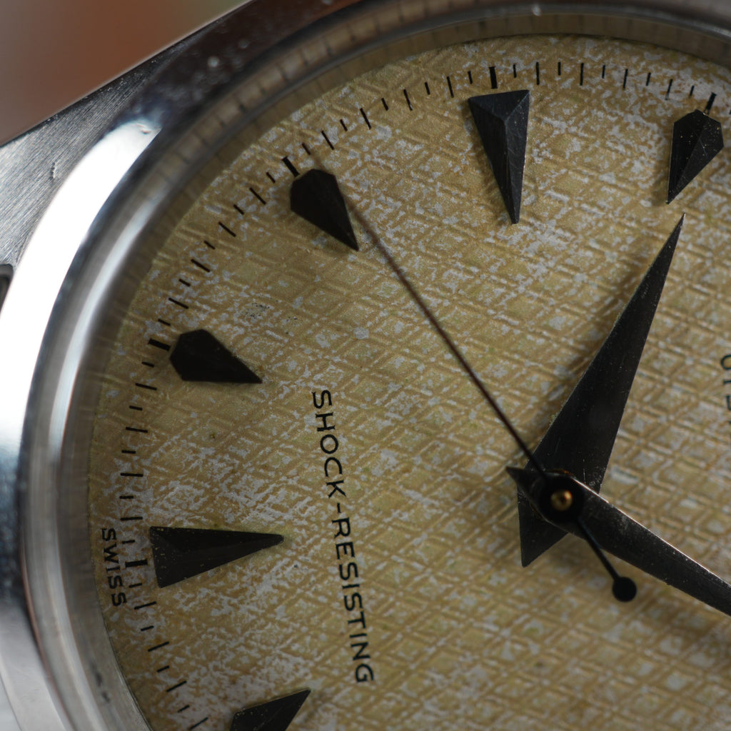 1953 Rolex Oyster Royal 6244 with Rare Honeycomb Dial and Arrowhead Markers