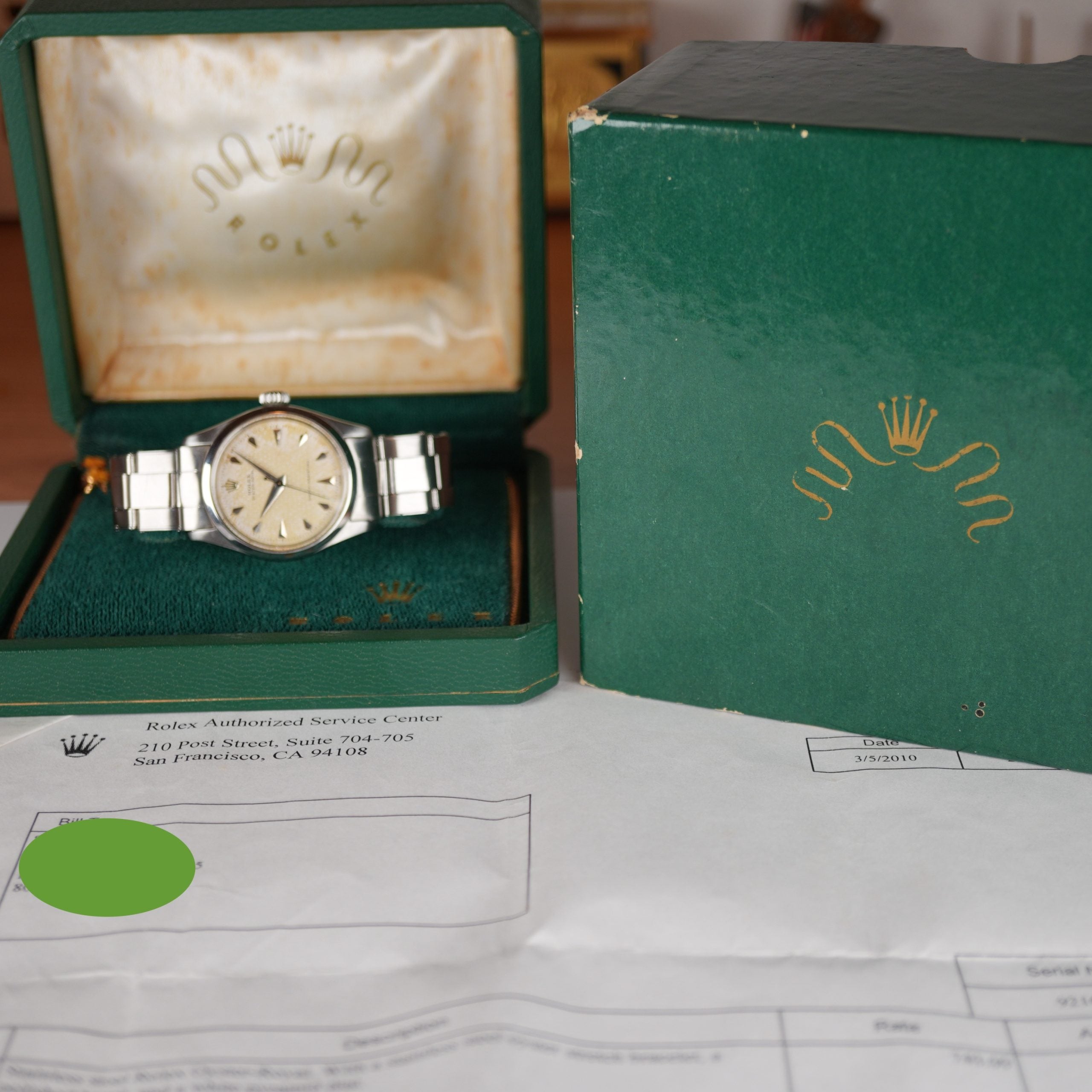 1953 Rolex Oyster Royal 6244 with Rare Honeycomb Dial and Arrowhead Markers