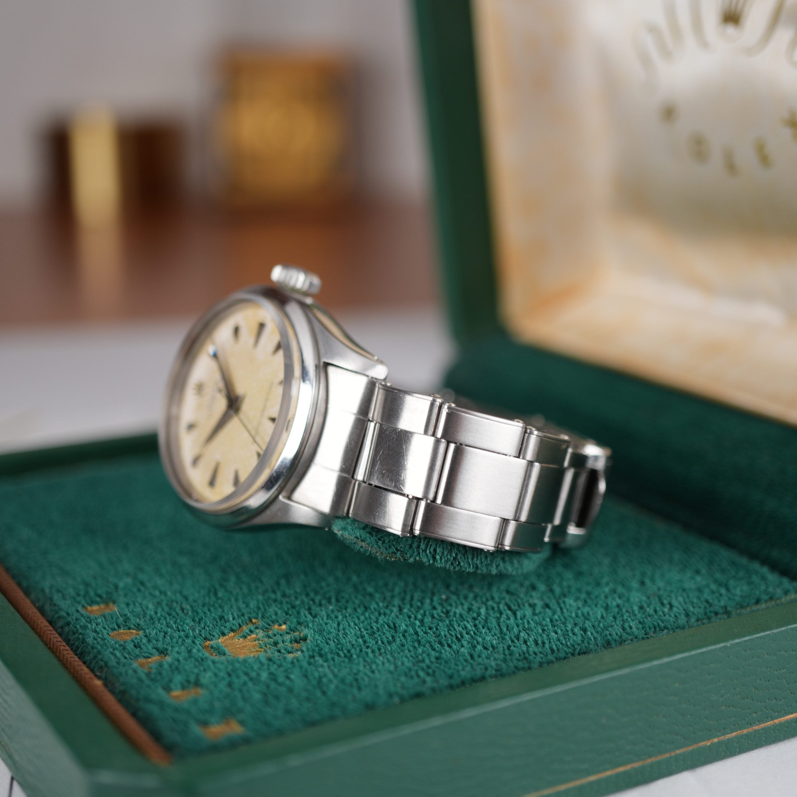 1953 Rolex Oyster Royal 6244 with Rare Honeycomb Dial and Arrowhead Markers