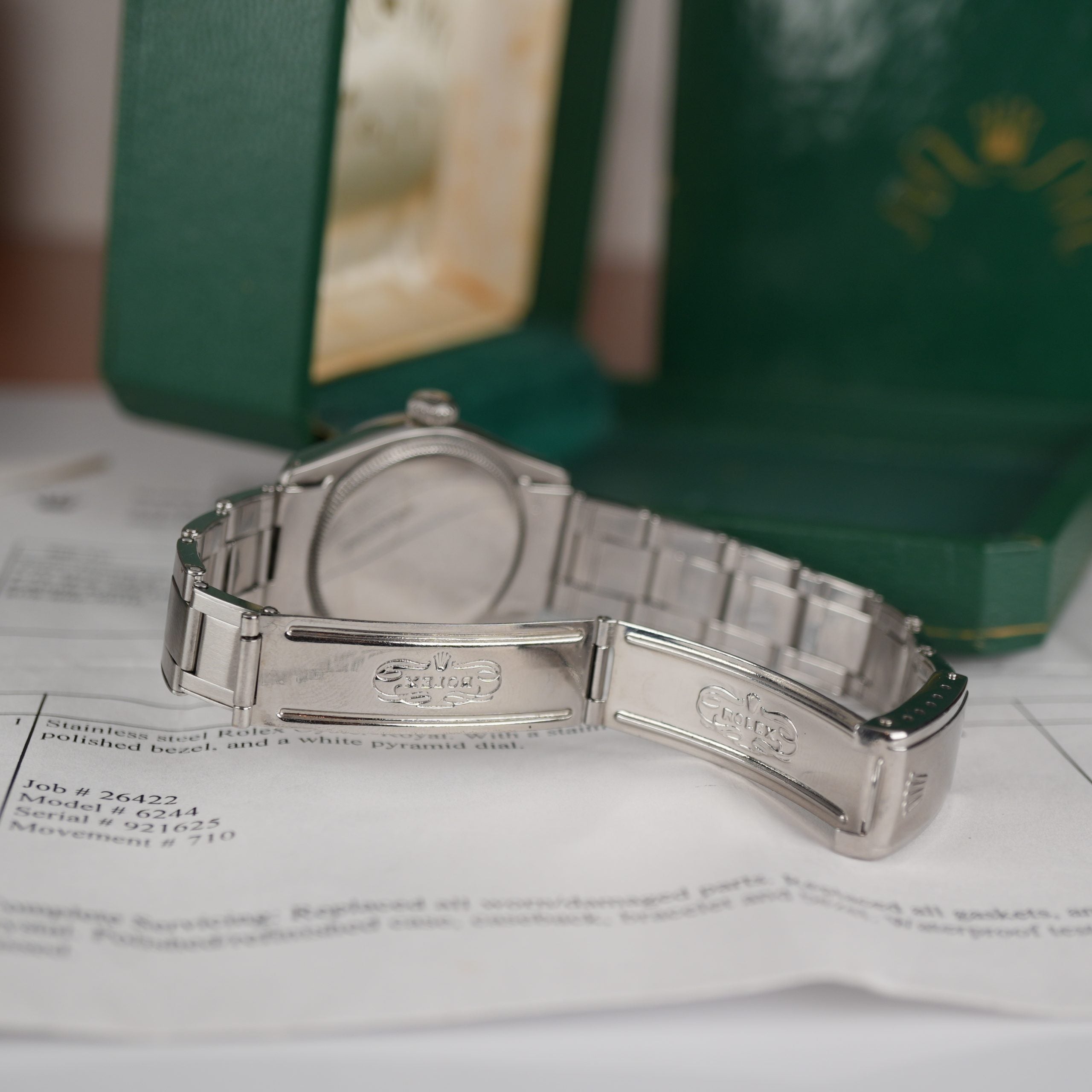 1953 Rolex Oyster Royal 6244 with Rare Honeycomb Dial and Arrowhead Markers