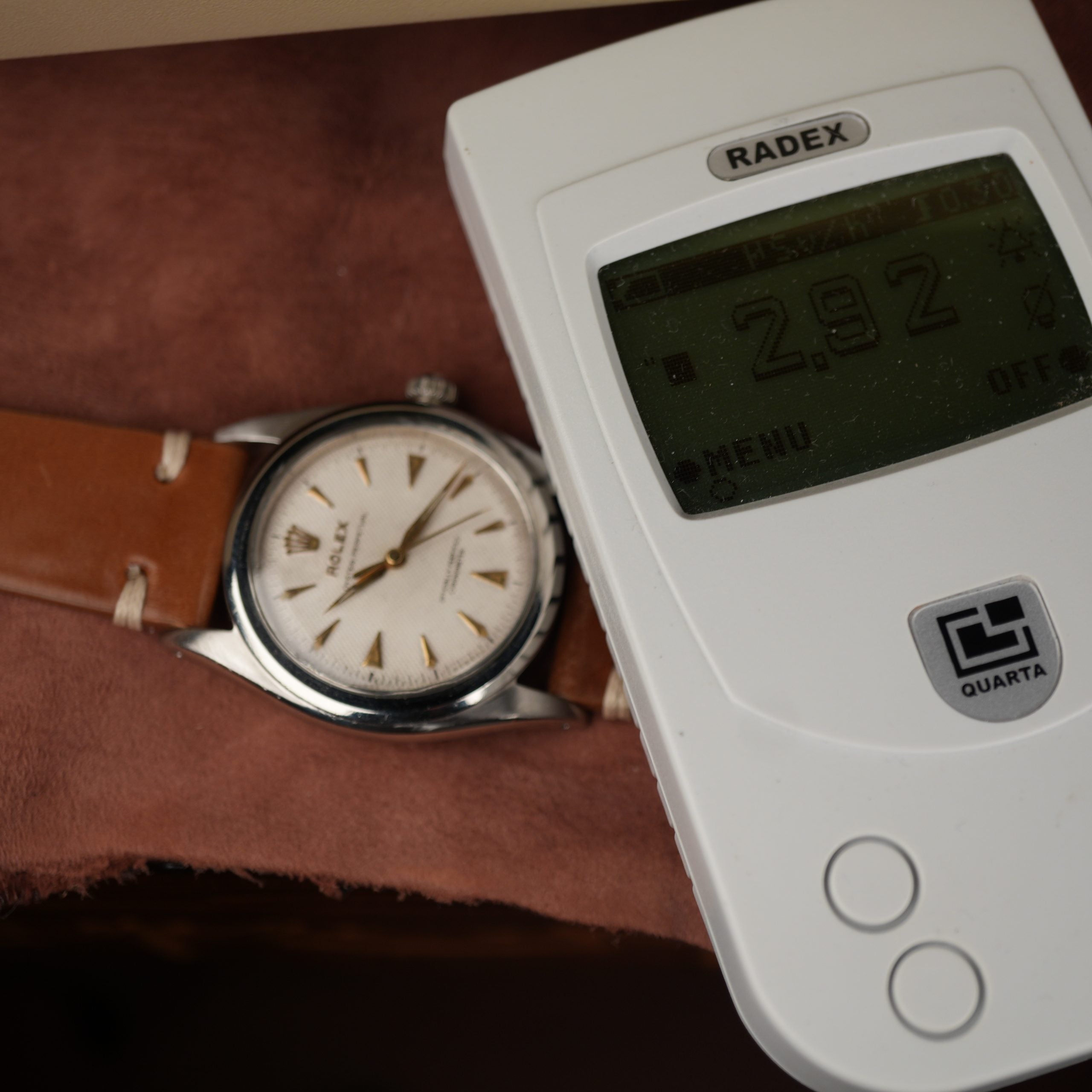 1953 Rolex Oyster Perpetual 6206/84 Waffle Dial Flat Bezel 36mm