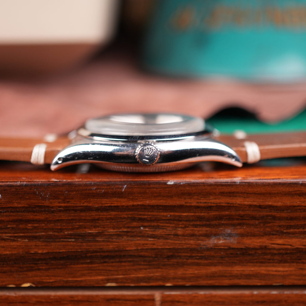 1953 Rolex Oyster Perpetual 6206/84 Waffle Dial Flat Bezel 36mm