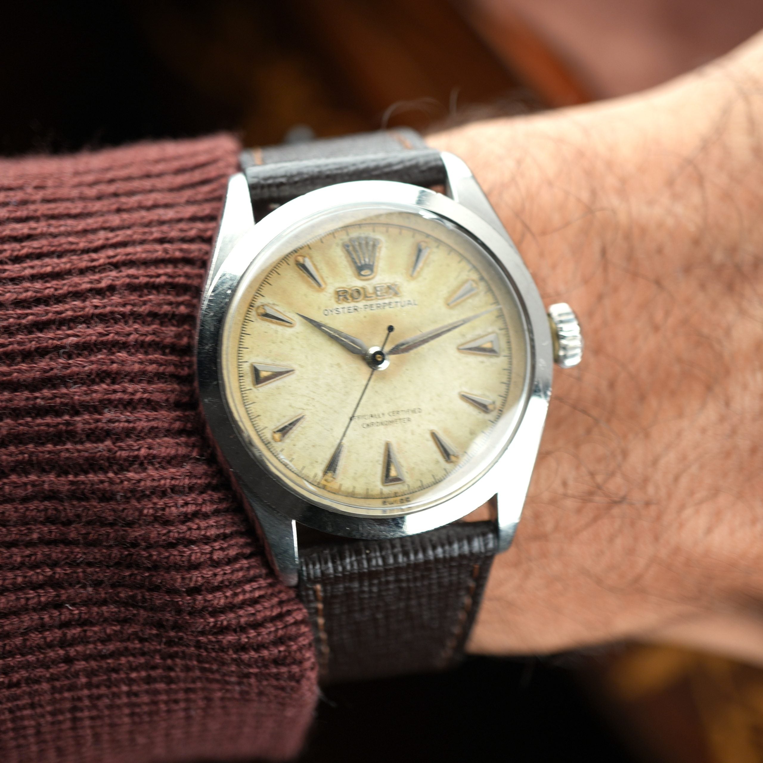1953 Rolex Oyster Perpetual 6284 Rhodium Cream Dial