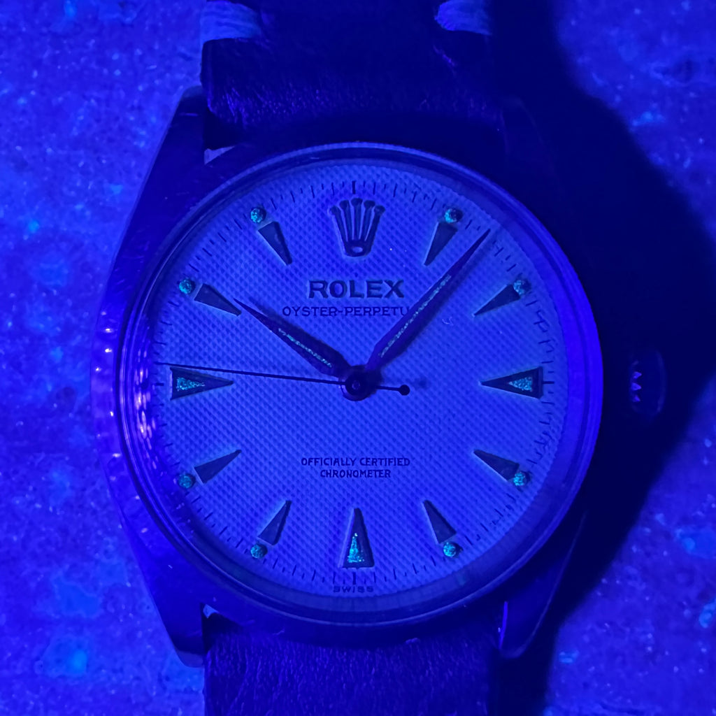 1954 Rolex Oyster Perpetual 6284 With Perfect Radium Honeycomb Dial