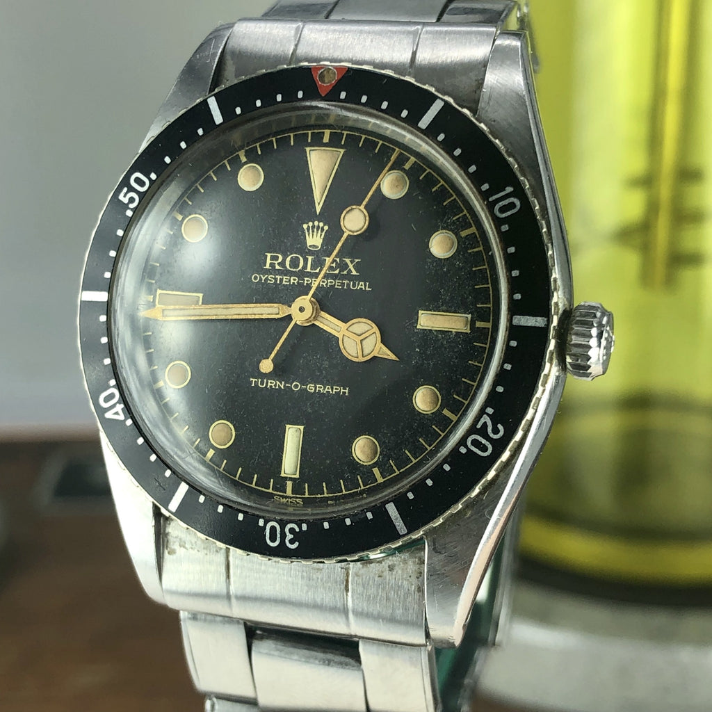 1954 Vintage Rolex TURN-O-GRAPH 6202 Pre-Submariner Unpolished & Unserviced Time Capsule  Example