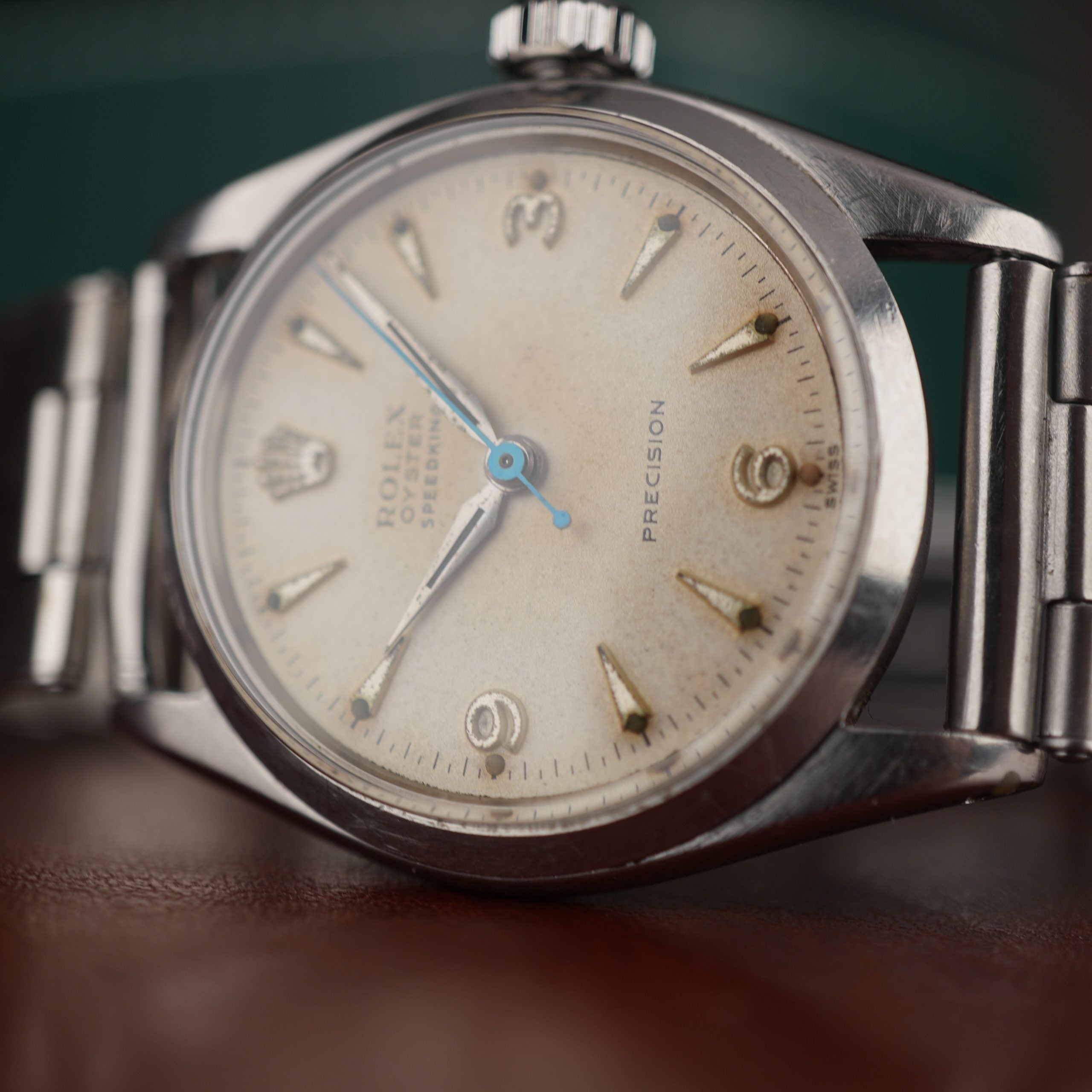 1955 Rolex Oyster Speedking 6420 With Rare Untouched Explorer Radium Dial