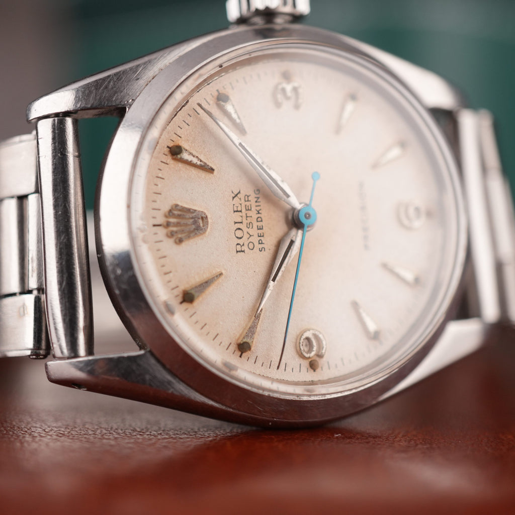 1955 Rolex Oyster Speedking 6420 With Rare Untouched Explorer Radium Dial