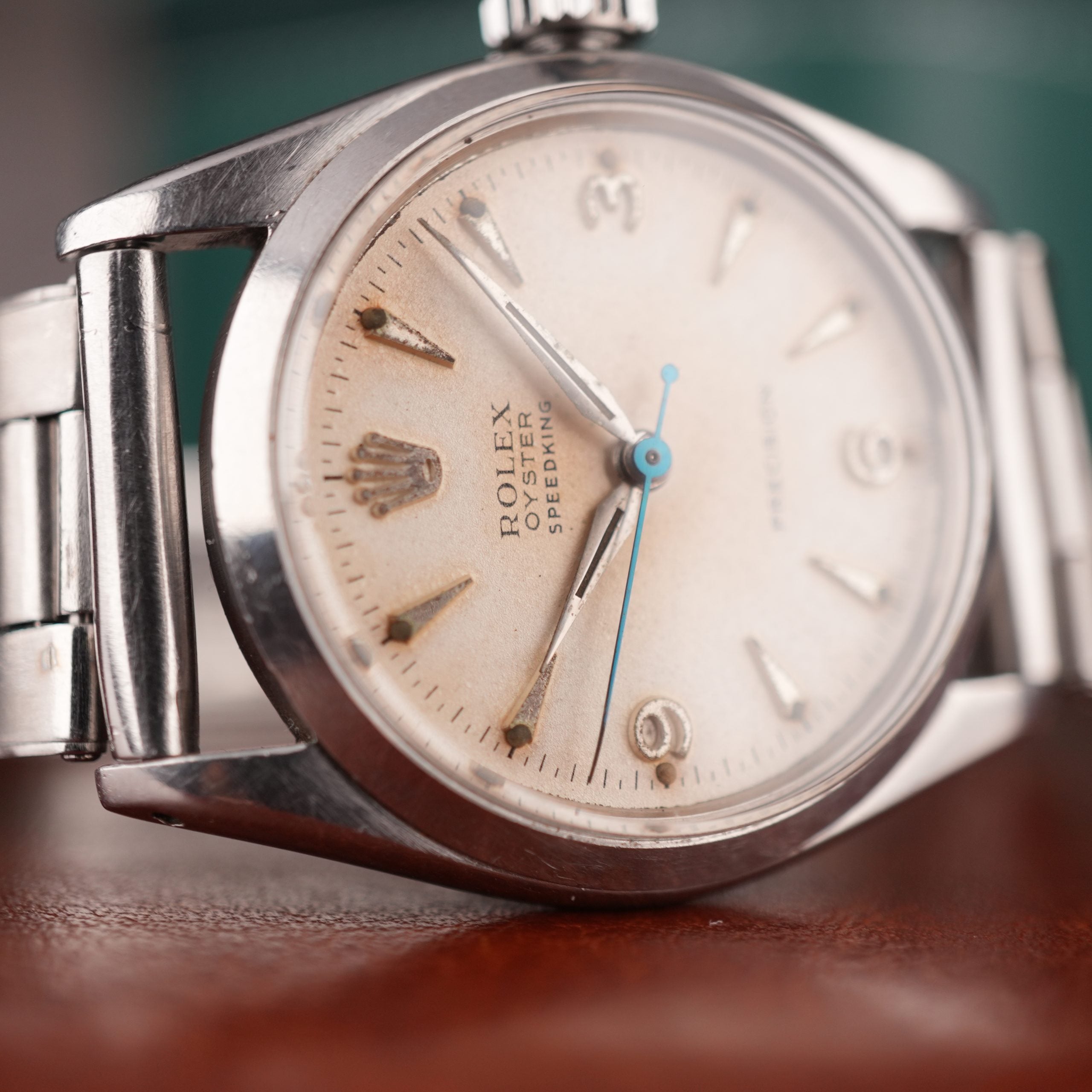1955 Rolex Oyster Speedking 6420 With Rare Untouched Explorer Radium Dial