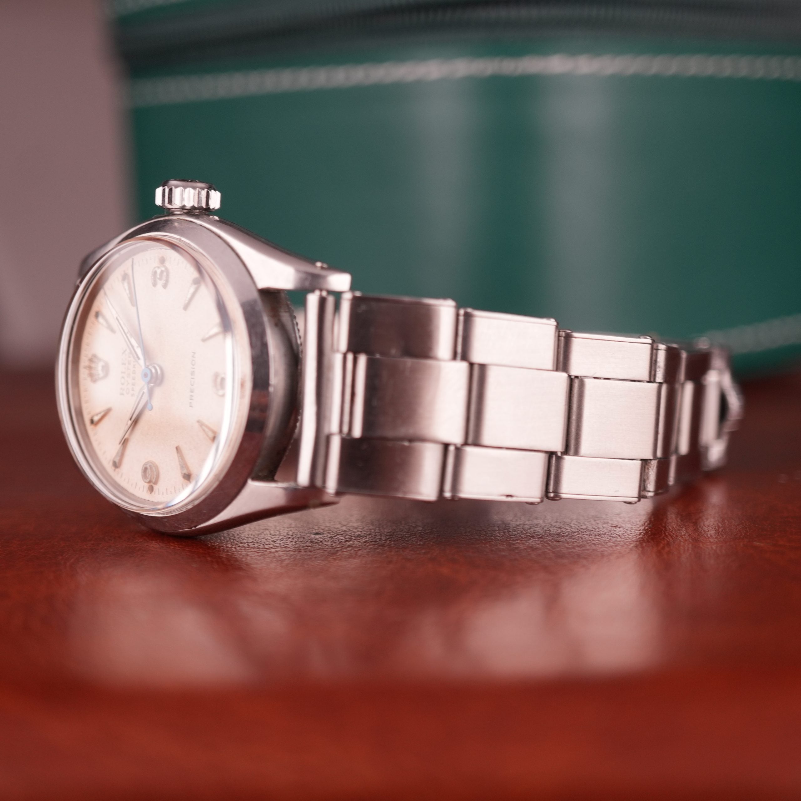 1955 Rolex Oyster Speedking 6420 With Rare Untouched Explorer Radium Dial