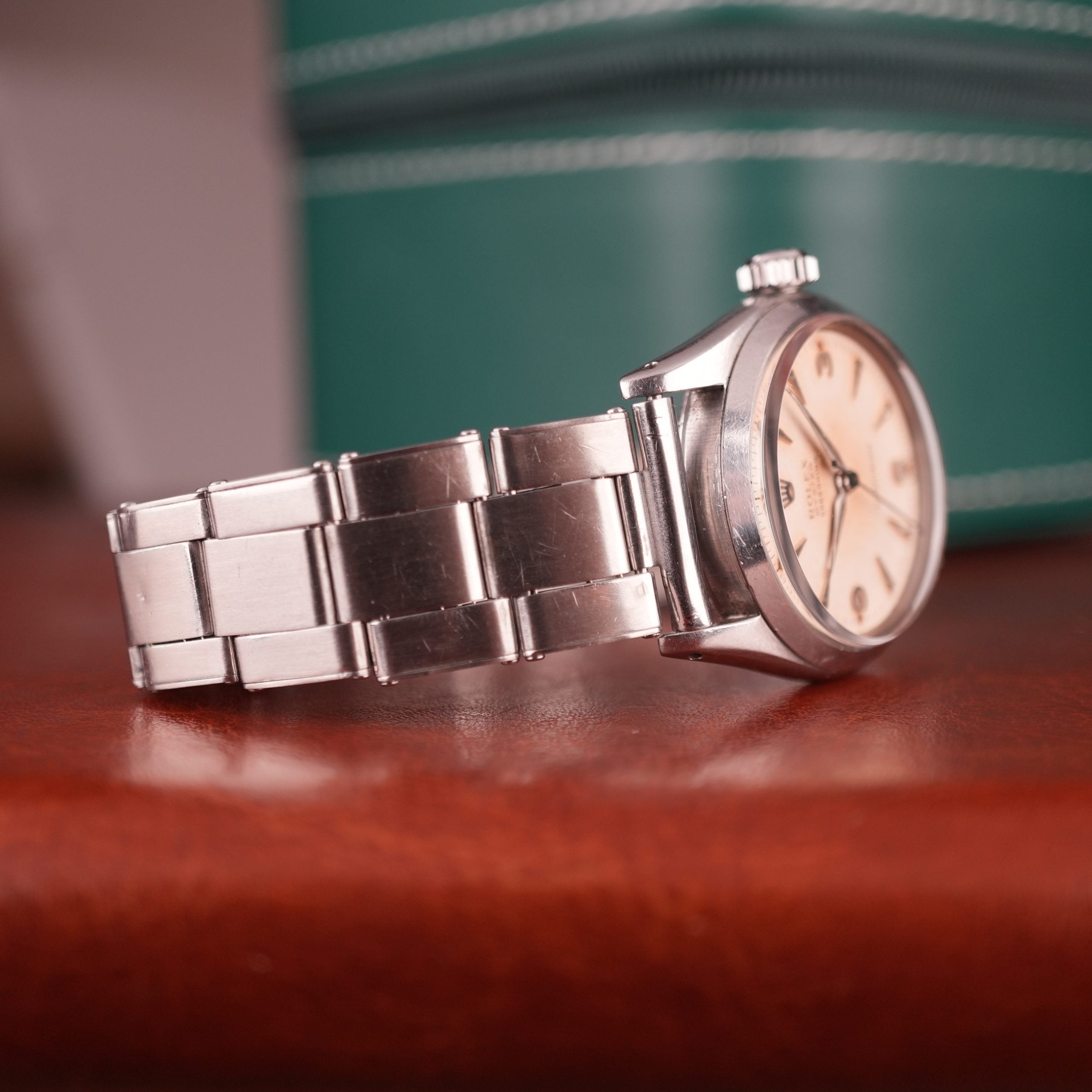 1955 Rolex Oyster Speedking 6420 With Rare Untouched Explorer Radium Dial