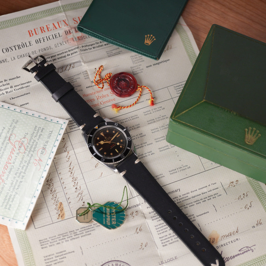 1956 Rolex Submariner 6536/1 Chronometer Certificate with Box and Papers