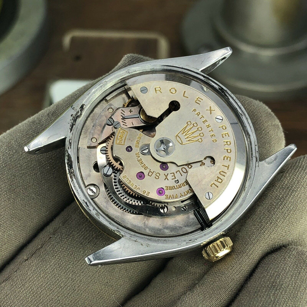 1956 Vintage Rolex Oyster Perpetual 6565 Original Black Dial & Hands Cal. 1030