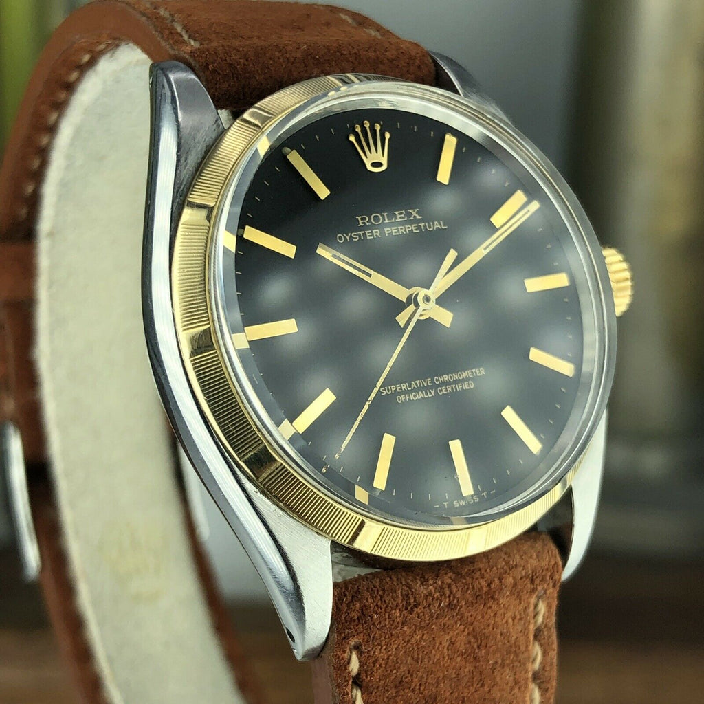 1956 Vintage Rolex Oyster Perpetual 6565 Original Black Dial & Hands Cal. 1030