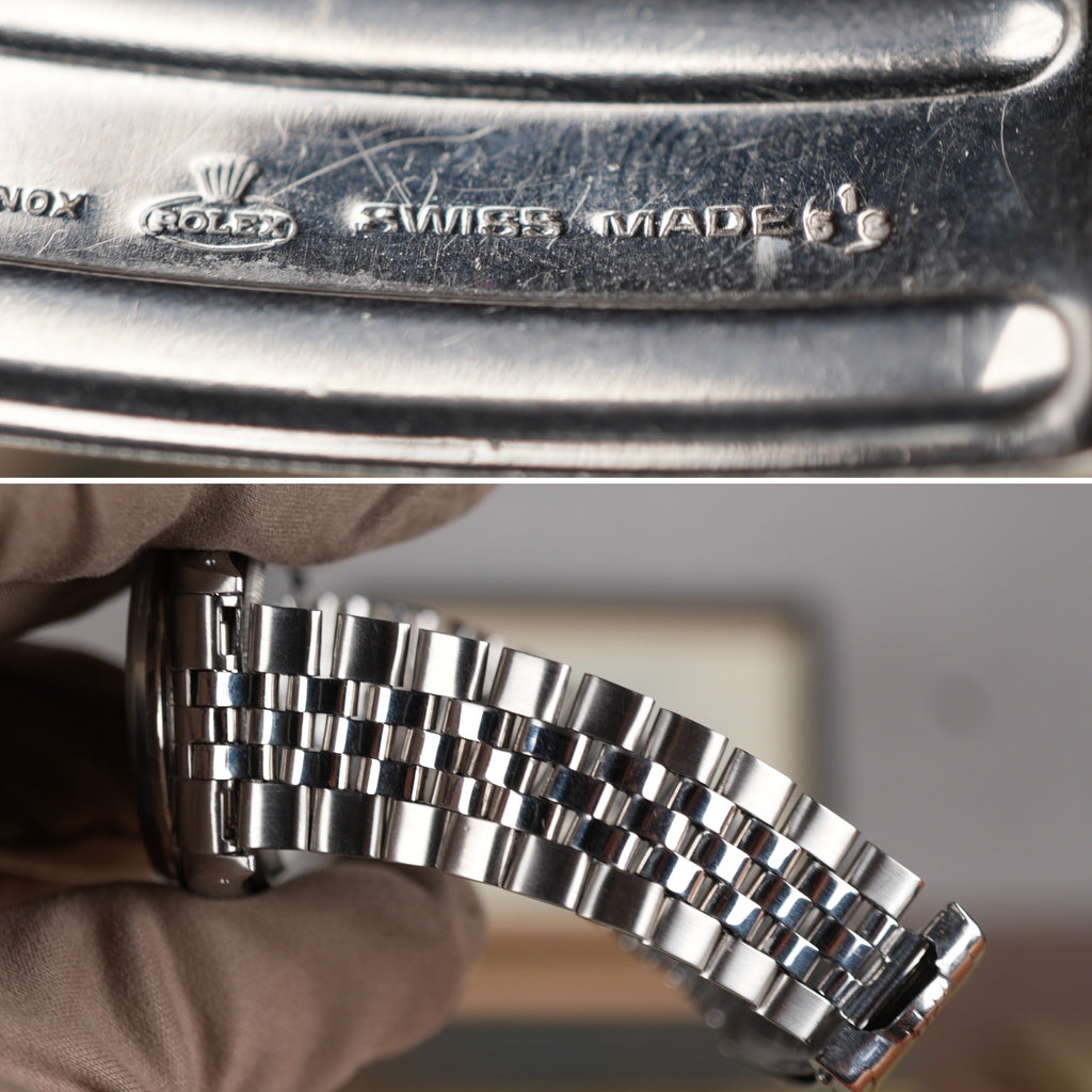 1957 Rolex Datejust 6605 Stainless Steel Pie Pan Dial with Roulette Date Wheel Full Set with Rare Box & Papers