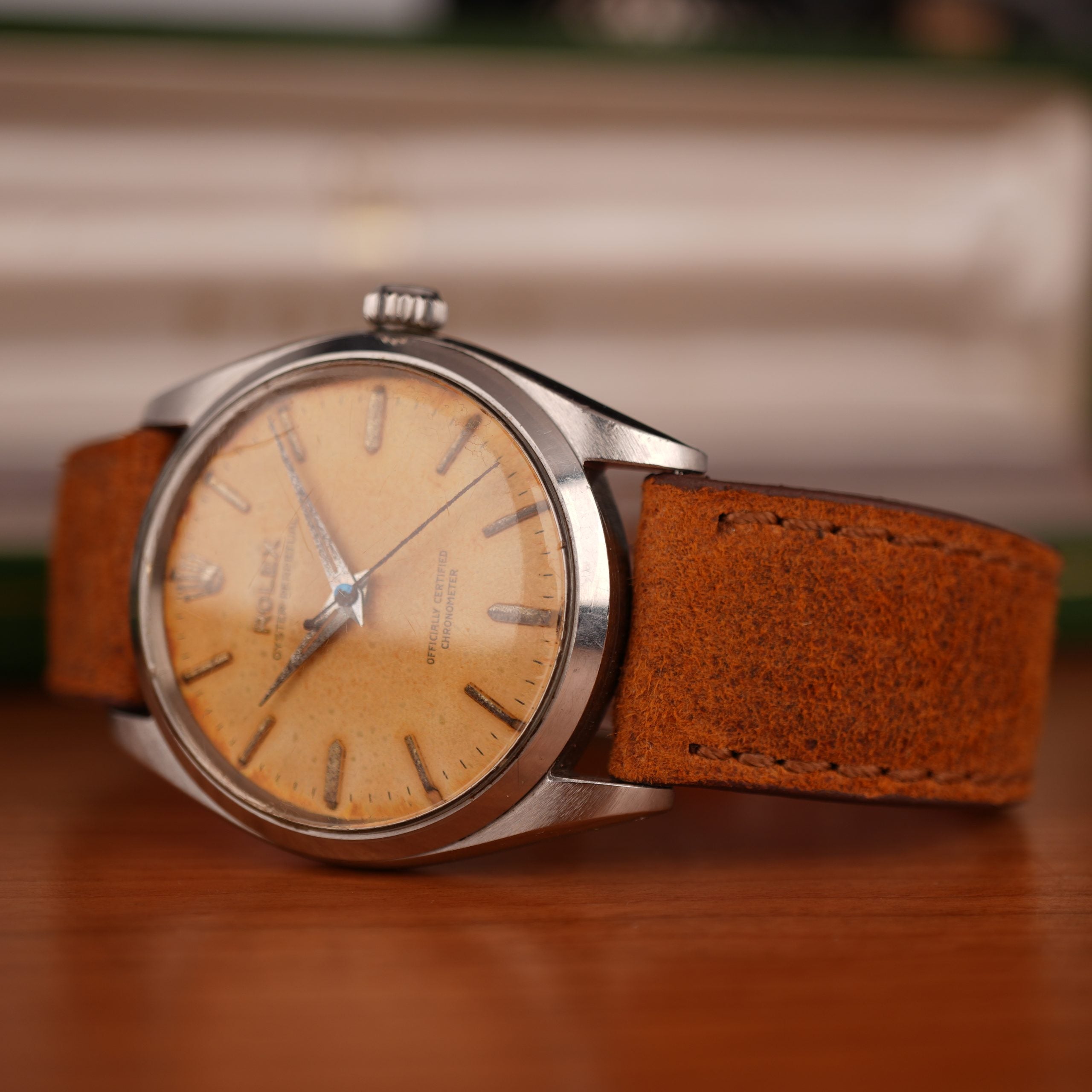 1957 Rolex Oyster Perpetual Chronometer Ref. 6564 Tropical Dial Full Set With Original Box