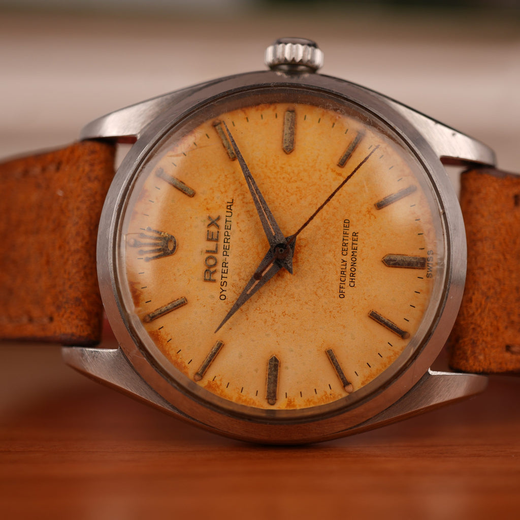 1957 Rolex Oyster Perpetual Chronometer Ref. 6564 Tropical Dial Full Set With Original Box