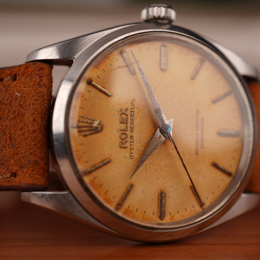 1957 Rolex Oyster Perpetual Chronometer Ref. 6564 Tropical Dial Full Set With Original Box